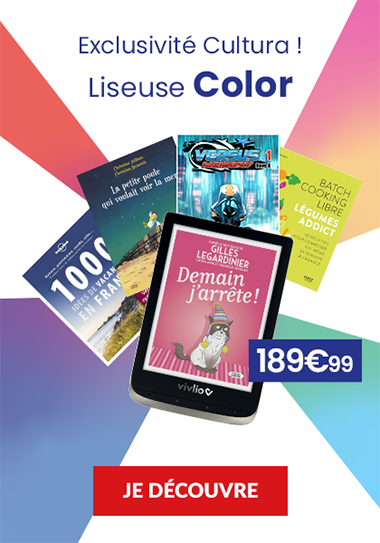 Bannière promotionnelle pour la sortie de la liseuse Vivlio Color.
