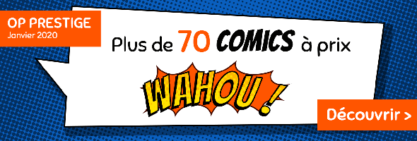 Bannière présentant une promo de comics en numériques.