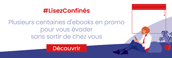 Bannière présentant une promotion sur des e-books durant le confinement.