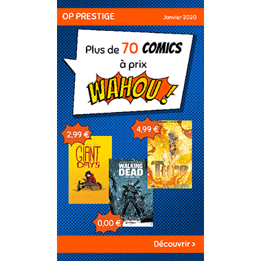 Story Instagram présentant une promo de comics en numériques.
